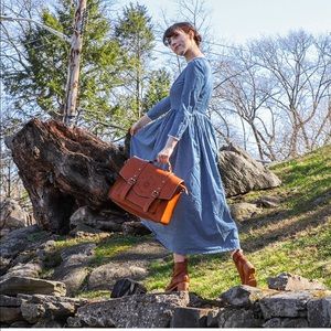 ECOSUSI Briefcase Messenger Laptop Bag Vegan Leather Fits 15.6 inch Laptops